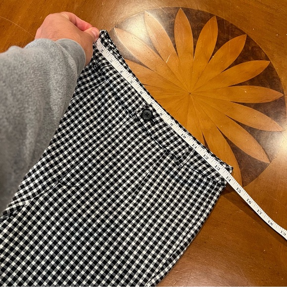 Maeve Anthropologie Black/White Gingham High-Rise Legging/Pant Stretch Nylon 4 - Picture 13 of 16